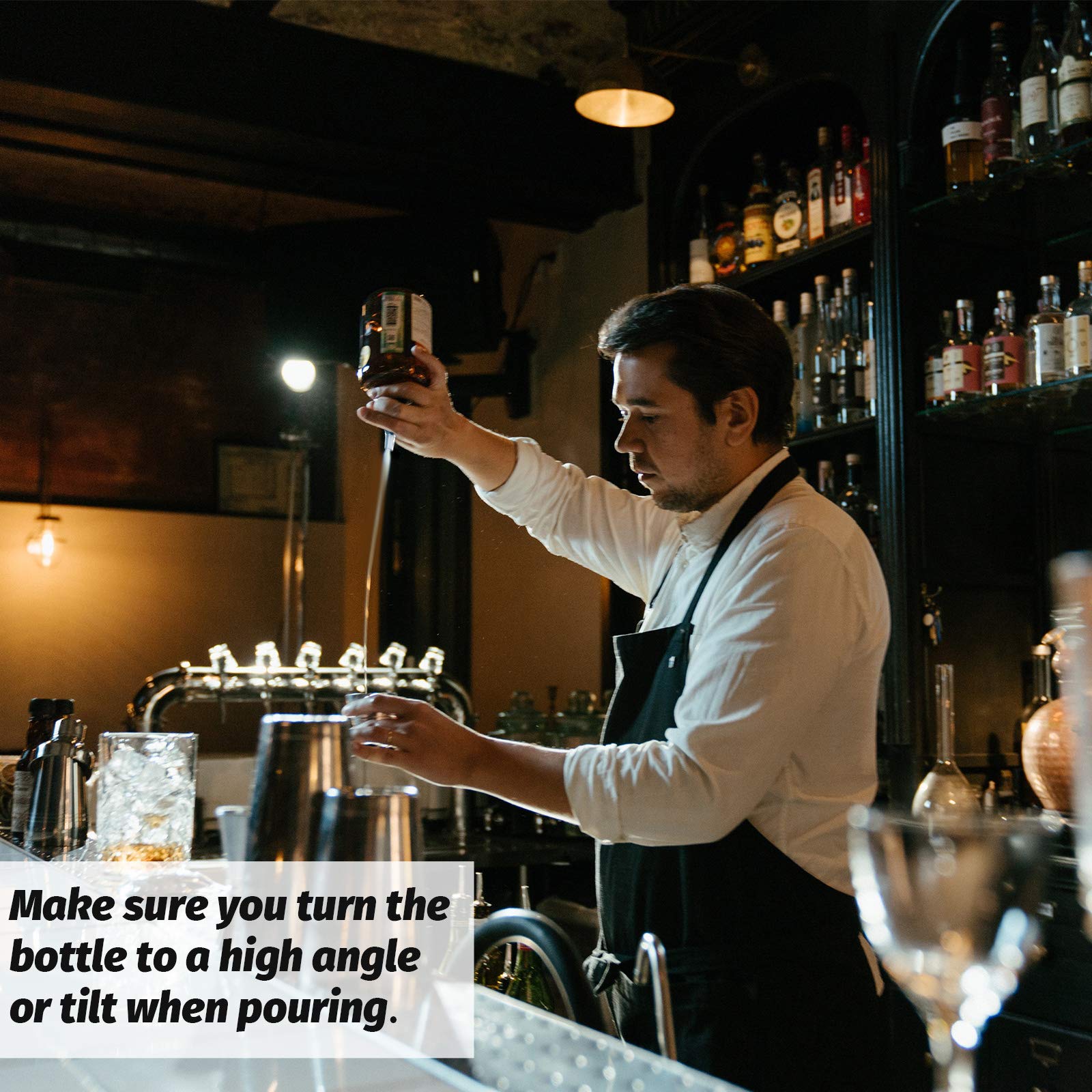 BBTO pourers fit most standard bottles for versatile bar setups.