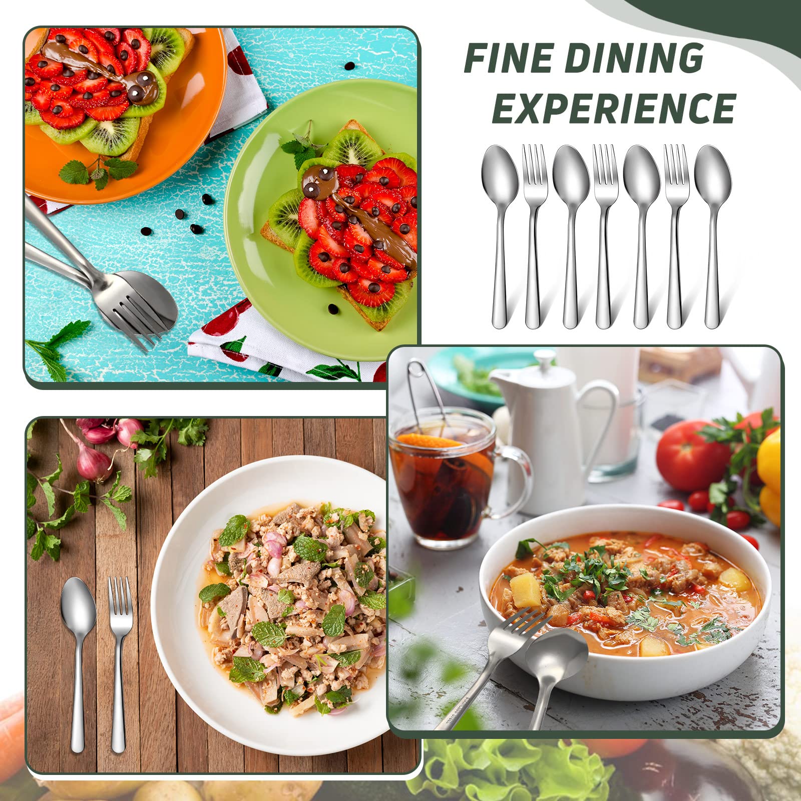 BBTO stainless steel cutlery for home, restaurant, and events.