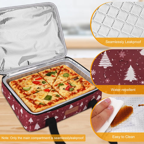 BBV Christmas insulated casserole carrier durable nylon construction for long-lasting use