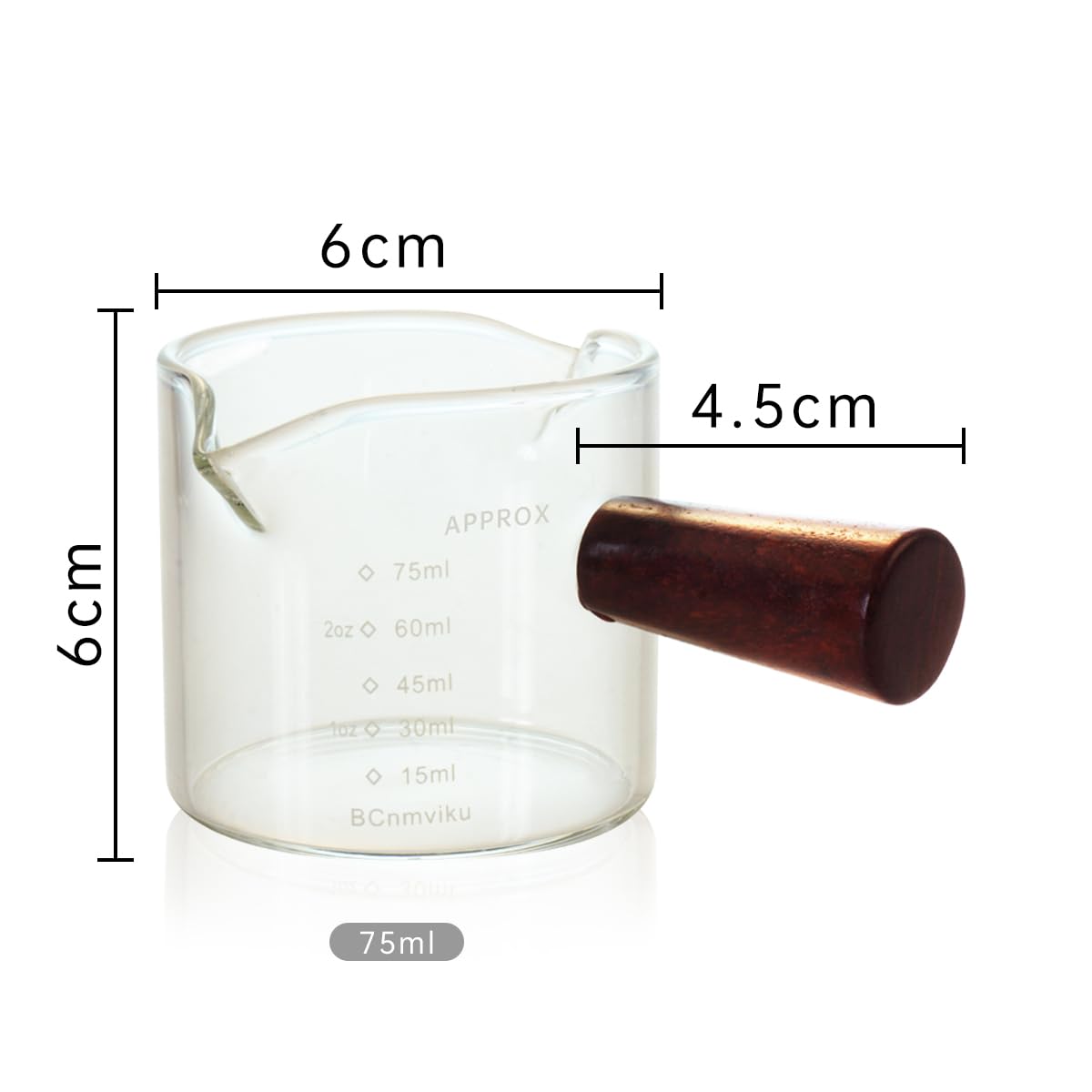 BCnmviku borosilicate glass is clear, heat resistant, and kitchen ready.