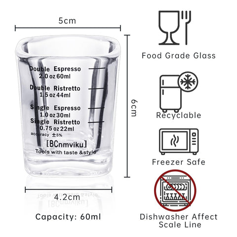 BCnmviku heat-safe espresso glass withstands hot shots