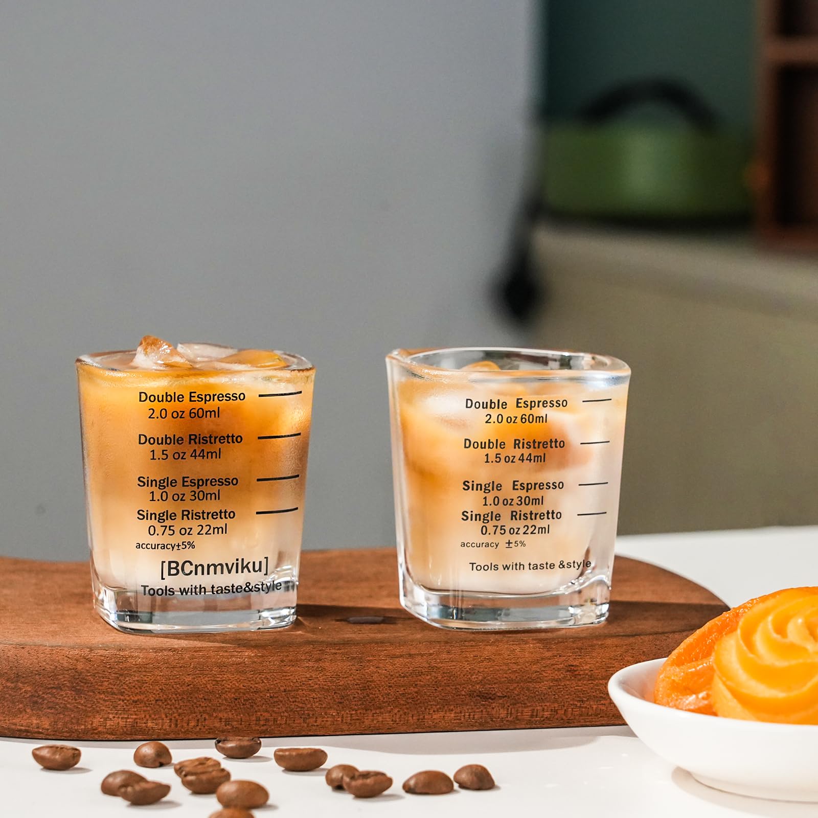 BCnmviku measuring cup espresso 60ml for steady pours