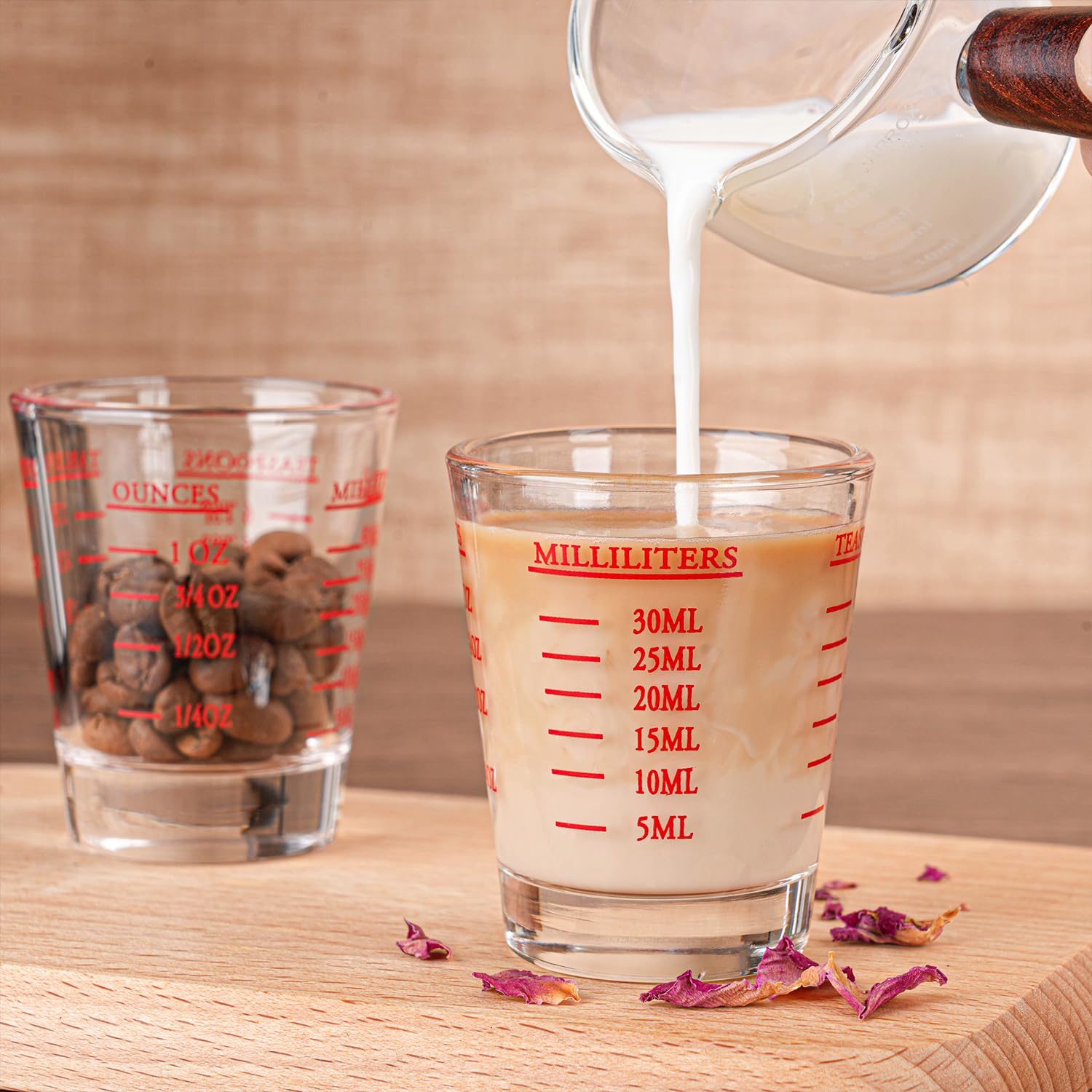 BCnmviku heavy-base shot glasses reduce tipping for mess-free use.