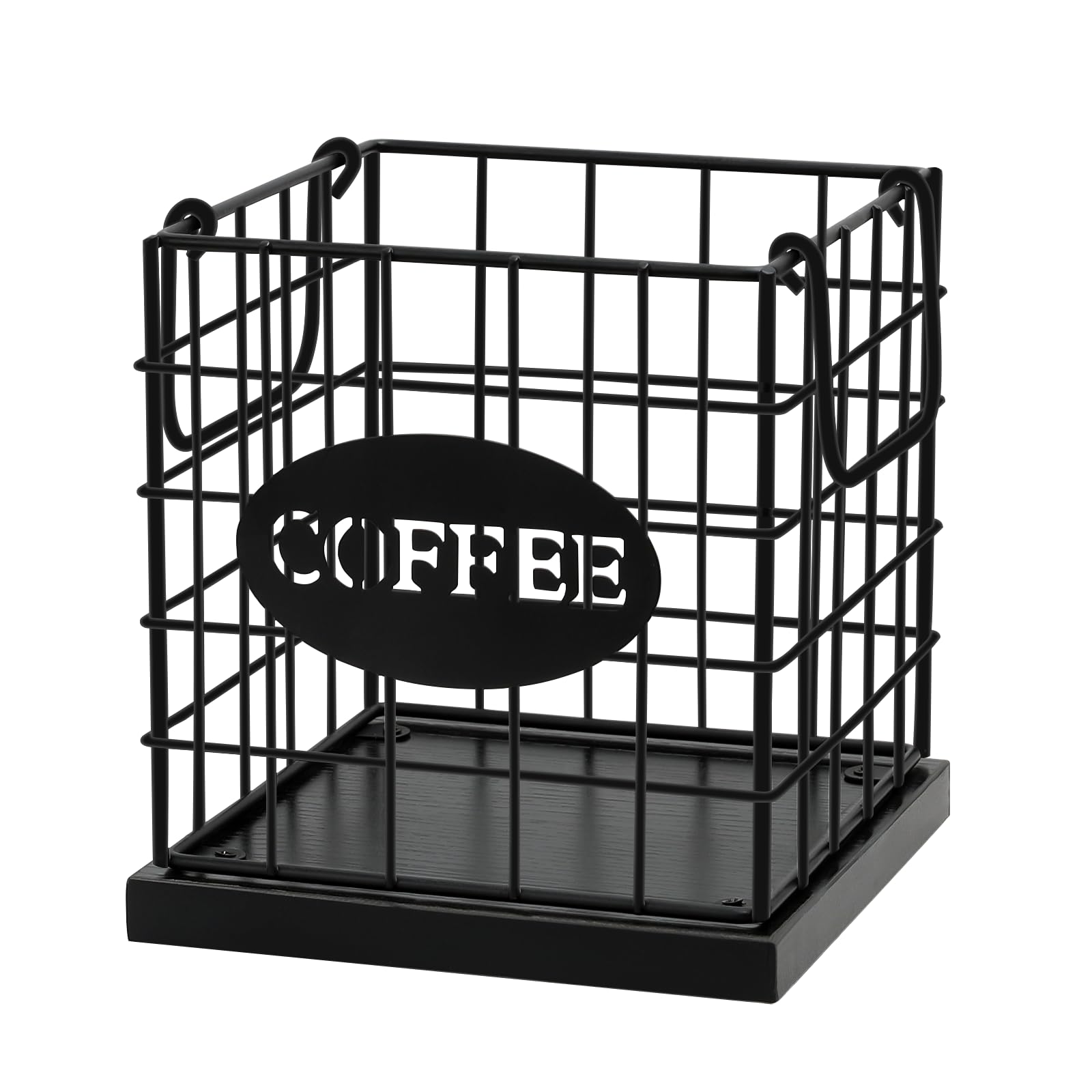 BCOZLUX coffee pod holder square front view with organized counter space