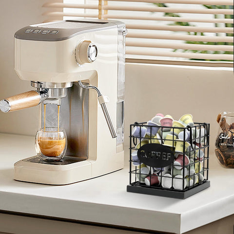 BCOZLUX coffee pod organizer desk-side view shows easy reach