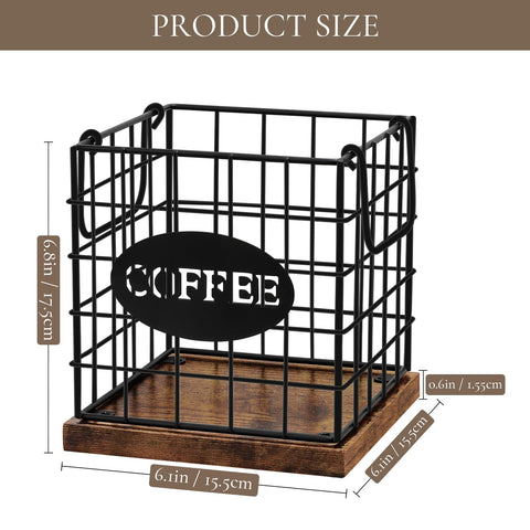 BCOZLUX multipurpose basket stores tea bags and sugar packets.