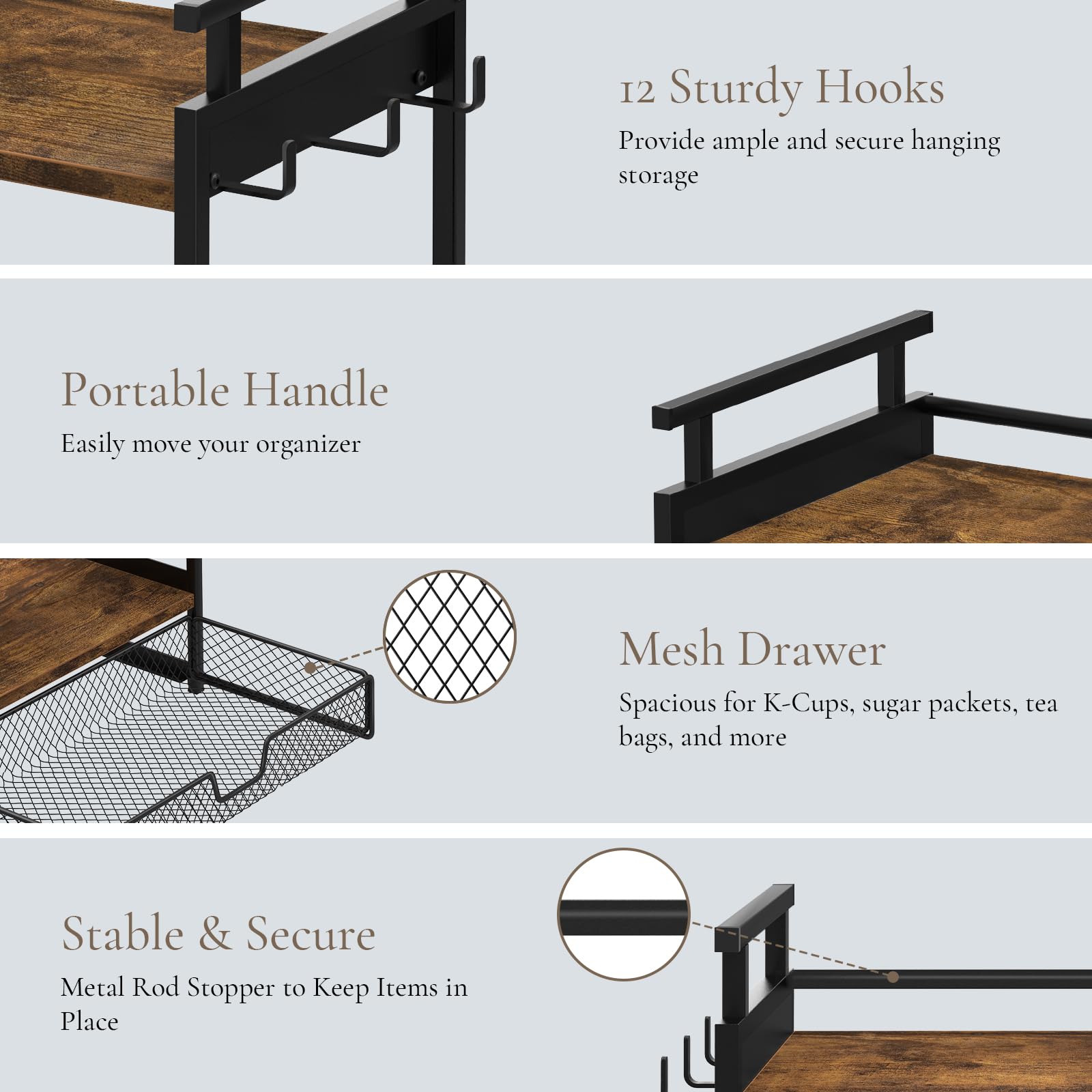 BCOZLUX compact design saves counter space in small kitchens.