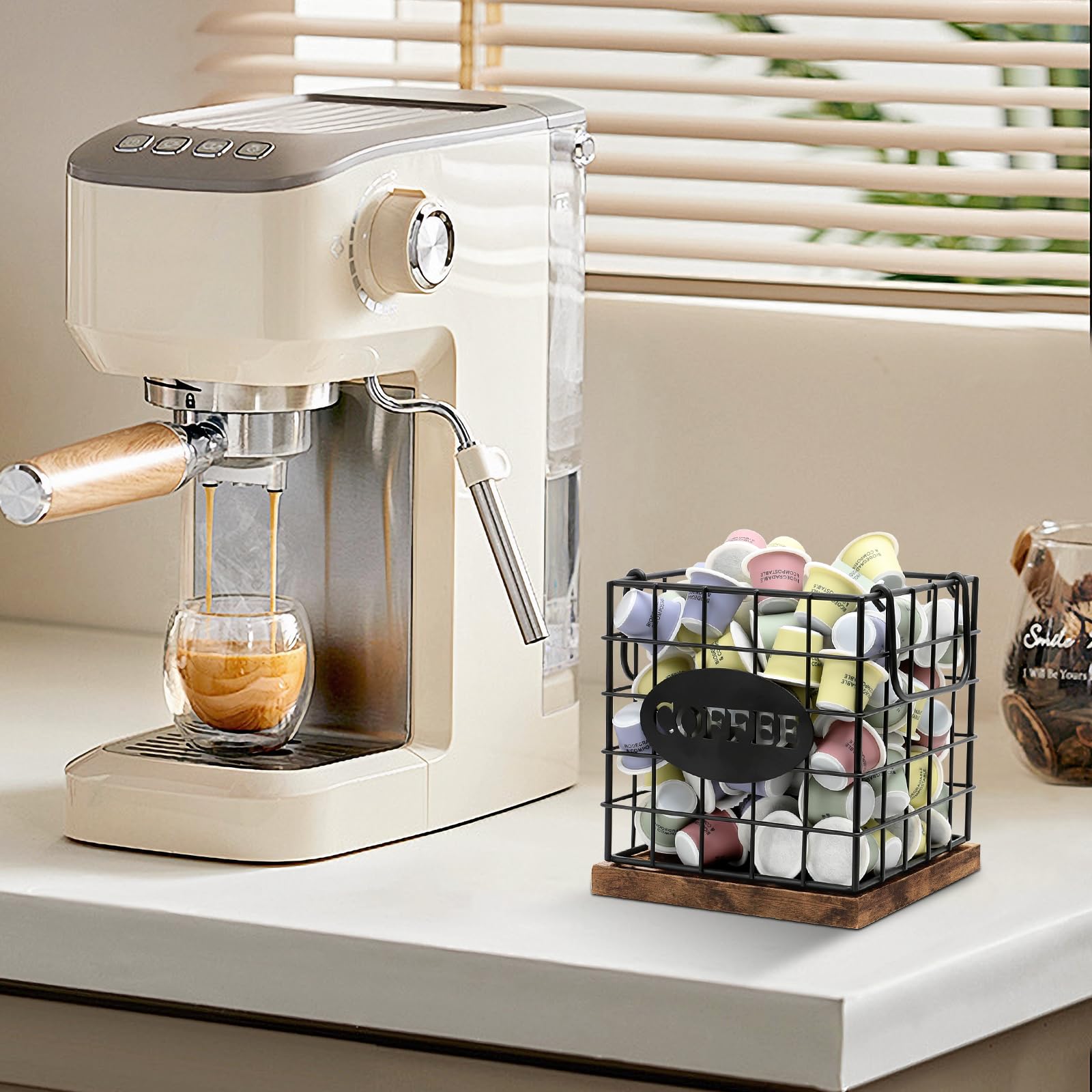 BCOZLUX K-Cup storage holds a week’s pods on a compact footprint.