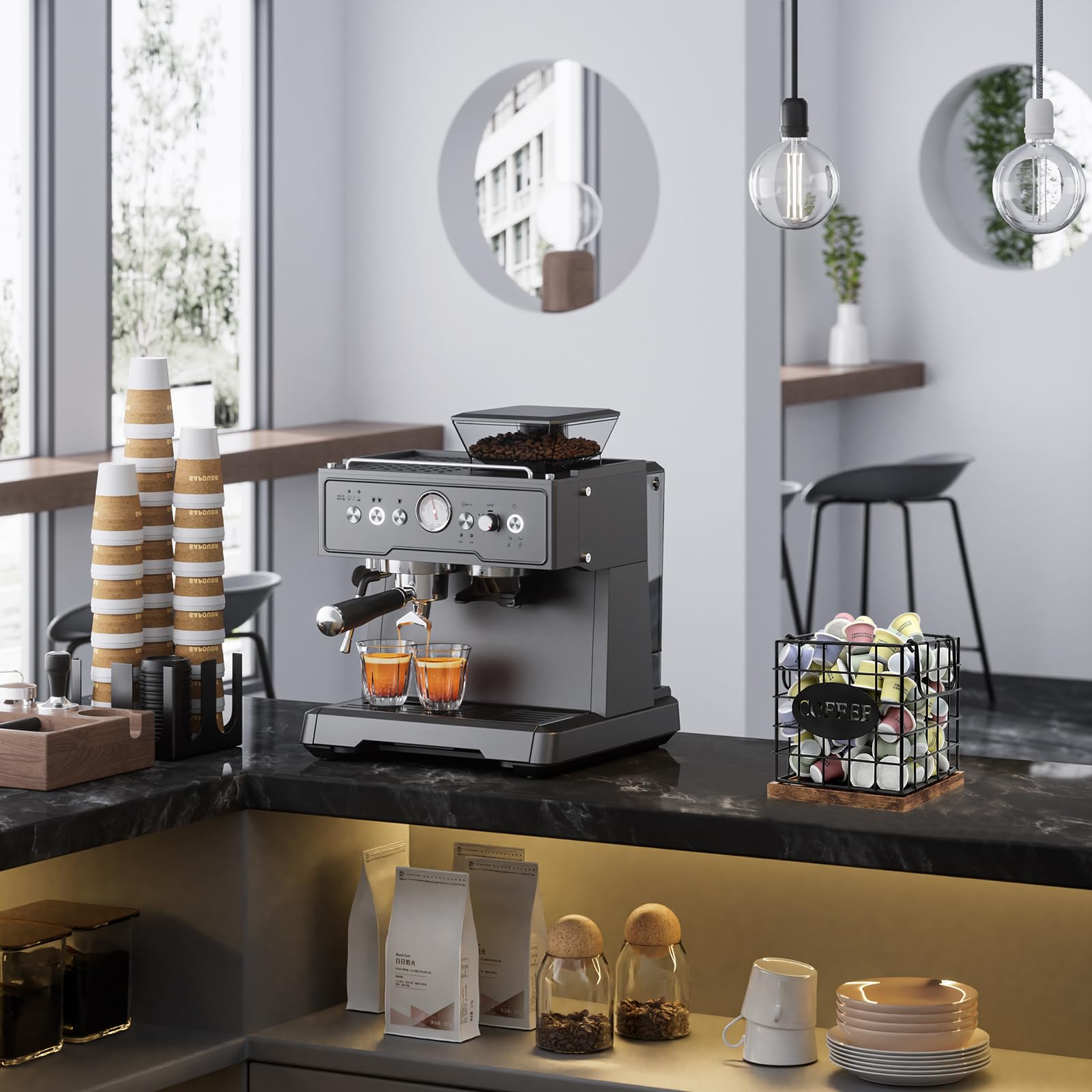 BCOZLUX space-saving design reduces clutter on counters.