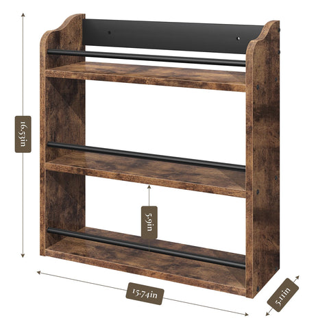 BCOZLUX pantry-mounted spice rack optimizes compact kitchen space.