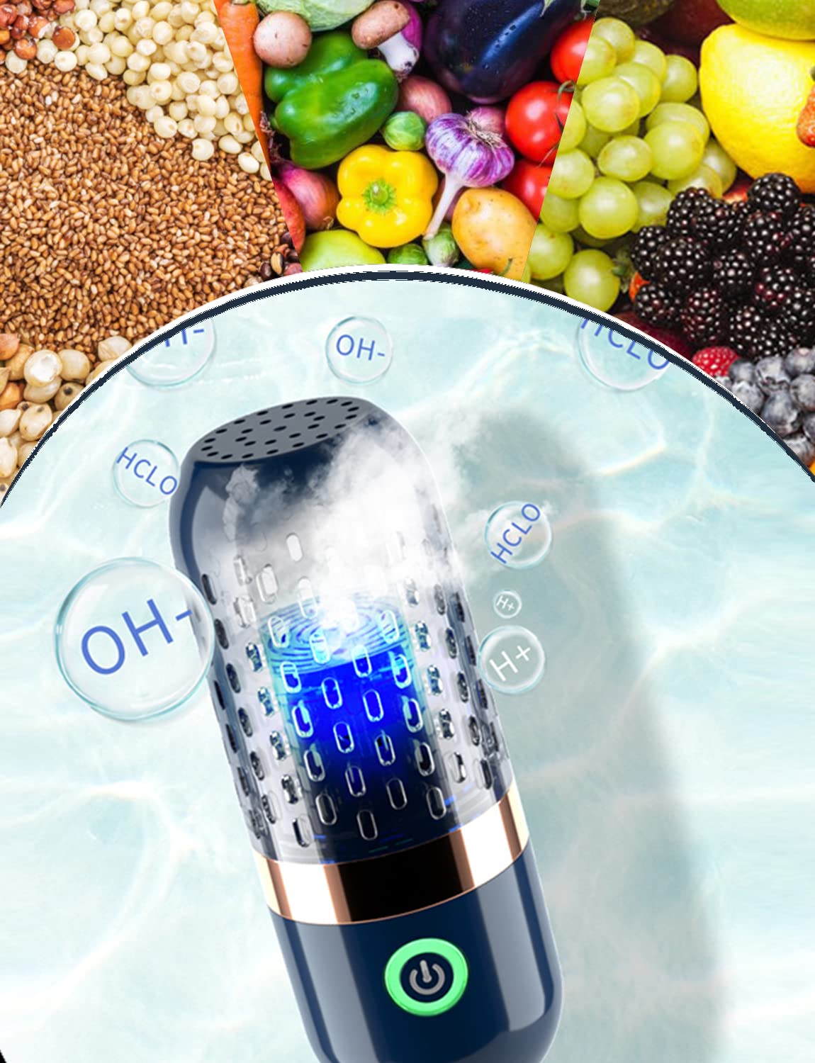 BCRTO cleaner with IPX7 waterproof design for safe water use during washing.