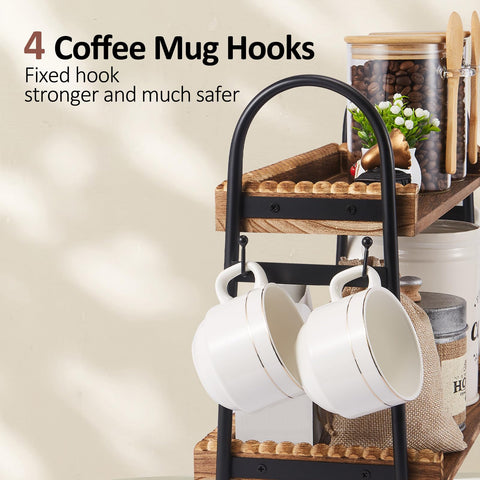 BDBDYEAY easy-assembly coffee bar with pre-drilled holes and hardware