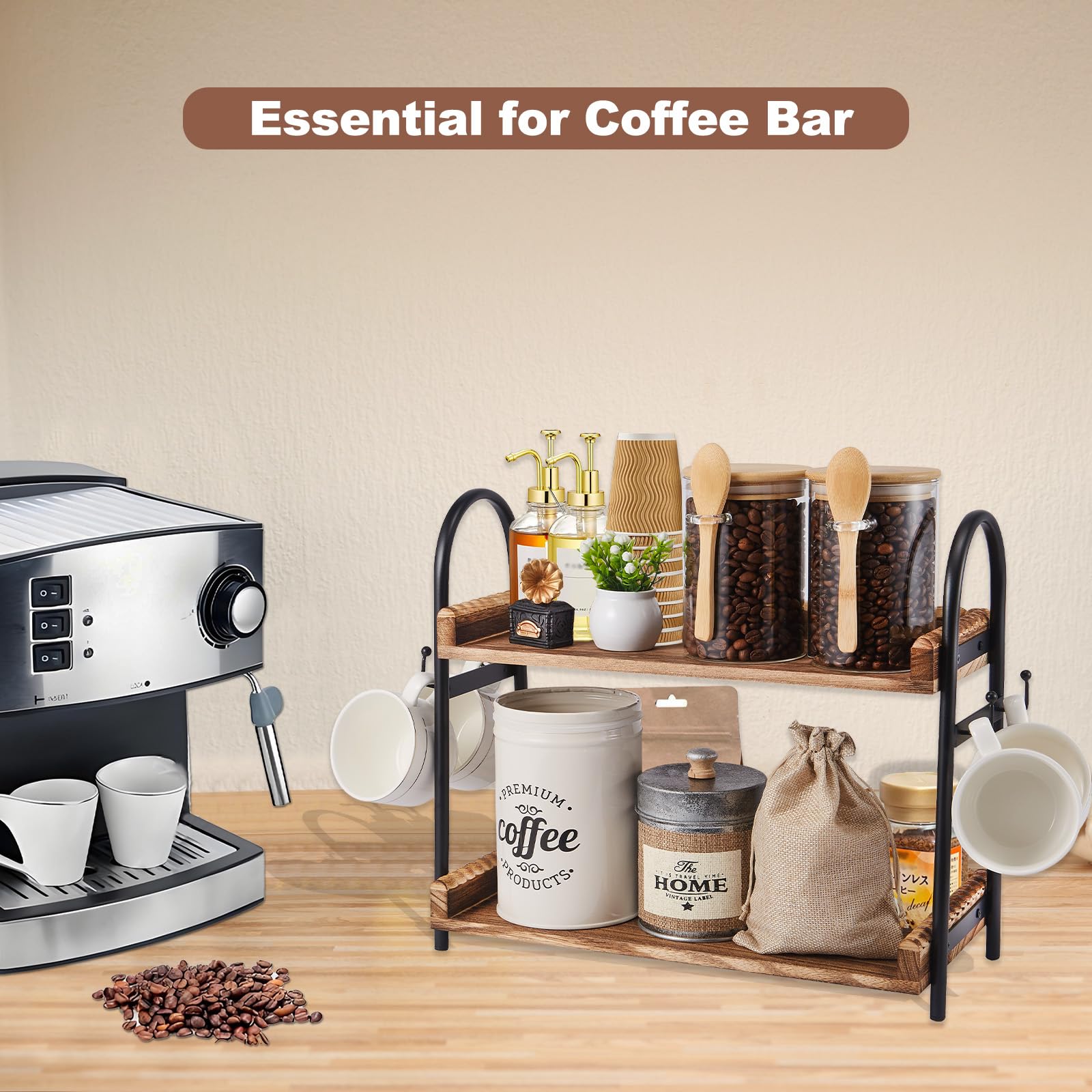 BDBDYEAY multifunction coffee station used for tea bags and snacks