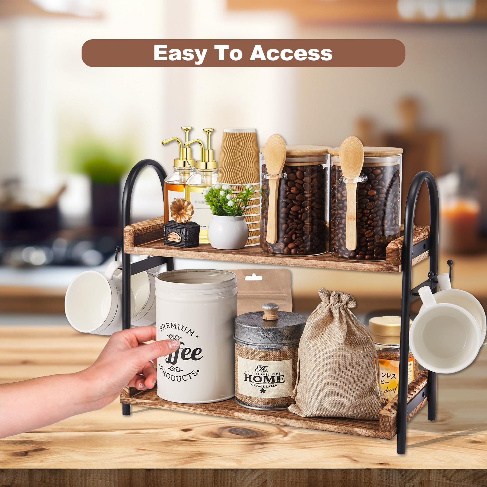 BDBDYEAY rustic-industrial coffee bar design blending wood and metal