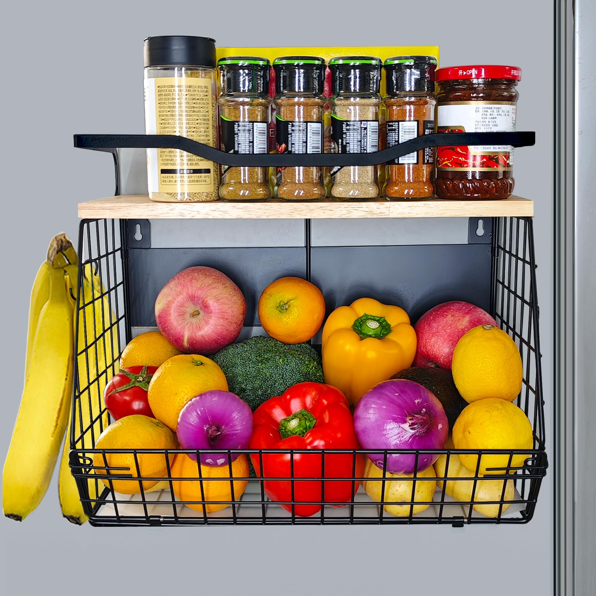 Bealy guardrail-enhanced shelf prevents items from slipping on metal surfaces.