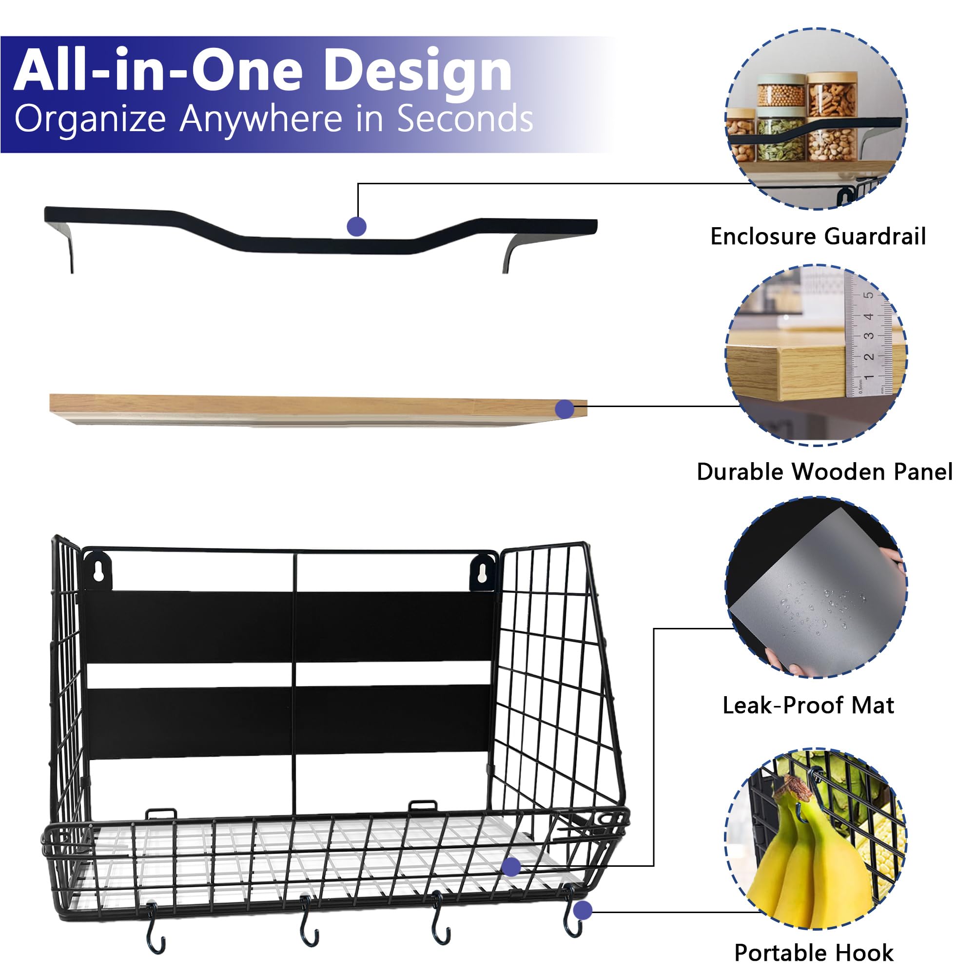 Bealy multi-use magnetic rack adapts to fridges, walls, or appliances for pantry organization.