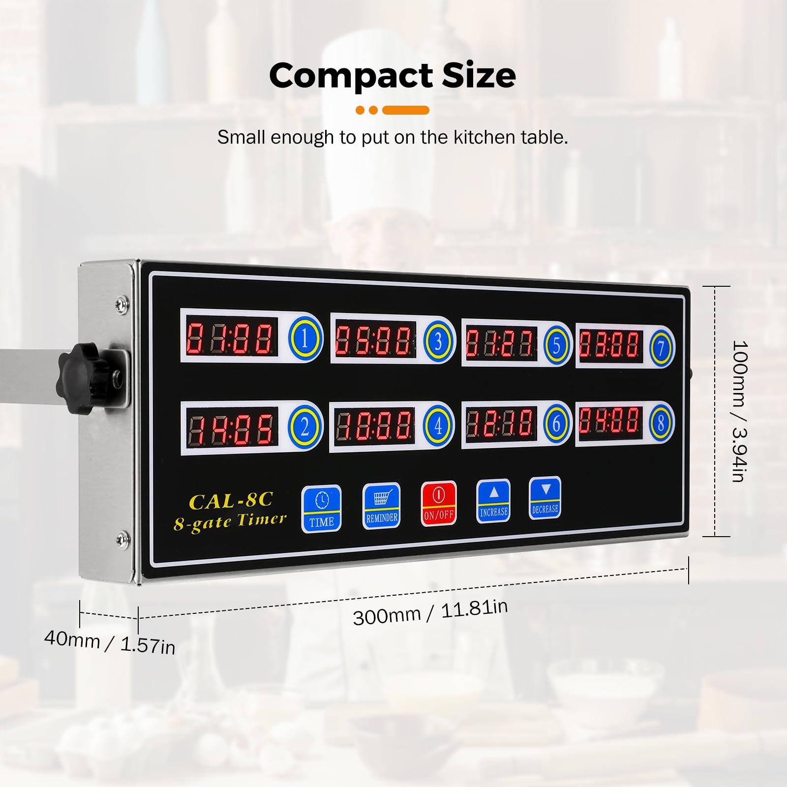BEAMNOVA timer with bracket-stand supports countertop or wall mounting