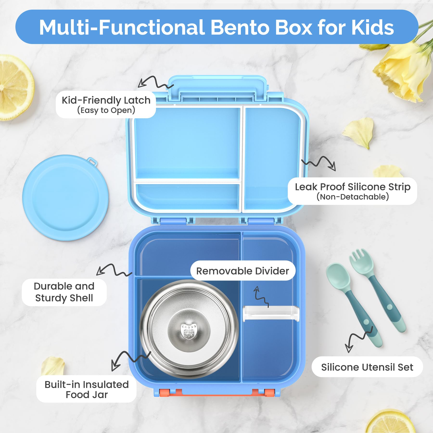 BEAQUEE soup thermos 9oz preserves heat or chill for a kid-friendly lunch