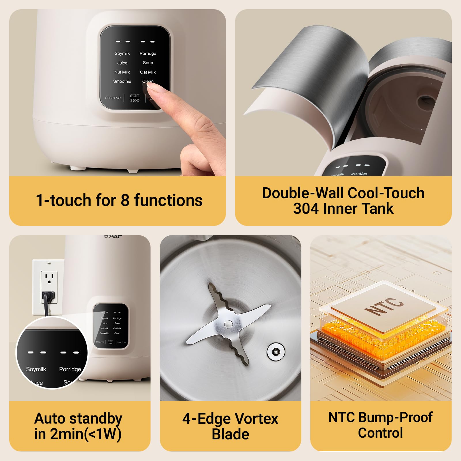 Bear self-cleaning cycle cleans residue at high temperature for convenience