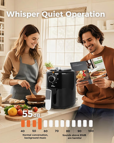 Bear air fryer nonstick basket simplifies cleanup after cooking.