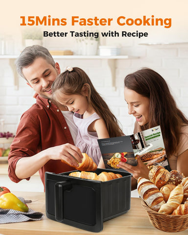 Bear Air Fryer even airflow design for healthier frying with less oil.