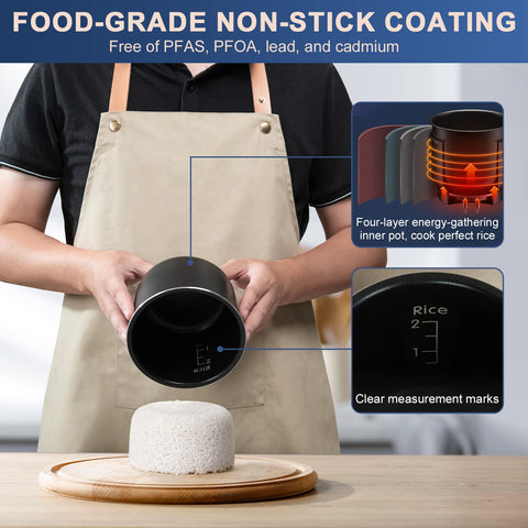 Bear mini rice cooker in a compact kitchen demonstrates space-saving appeal