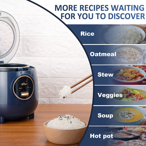 Bear mini rice cooker inner pot highlighting non-stick surface for easy cleaning