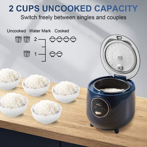 Bear mini rice cooker lid detached showing simple cleanup design