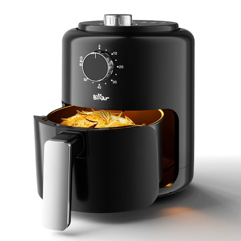Bear small air fryer compact design for space-saving meals for 1–2 servings.