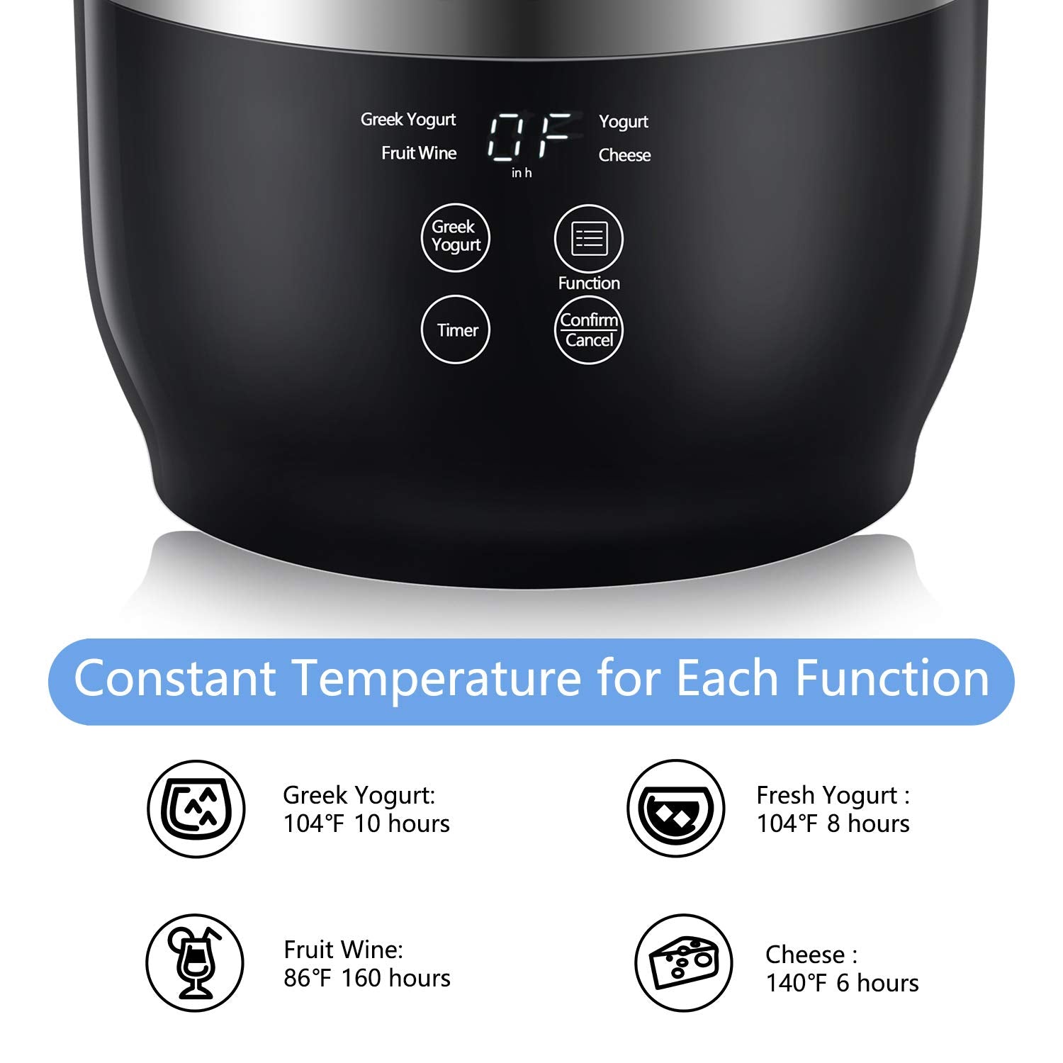 Bear Yogurt Maker compact design fits countertops neatly.