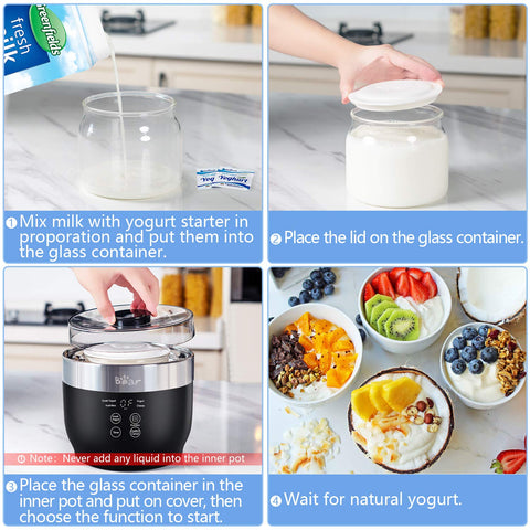 Bear Yogurt Maker BPA-free containers support healthy food prep.