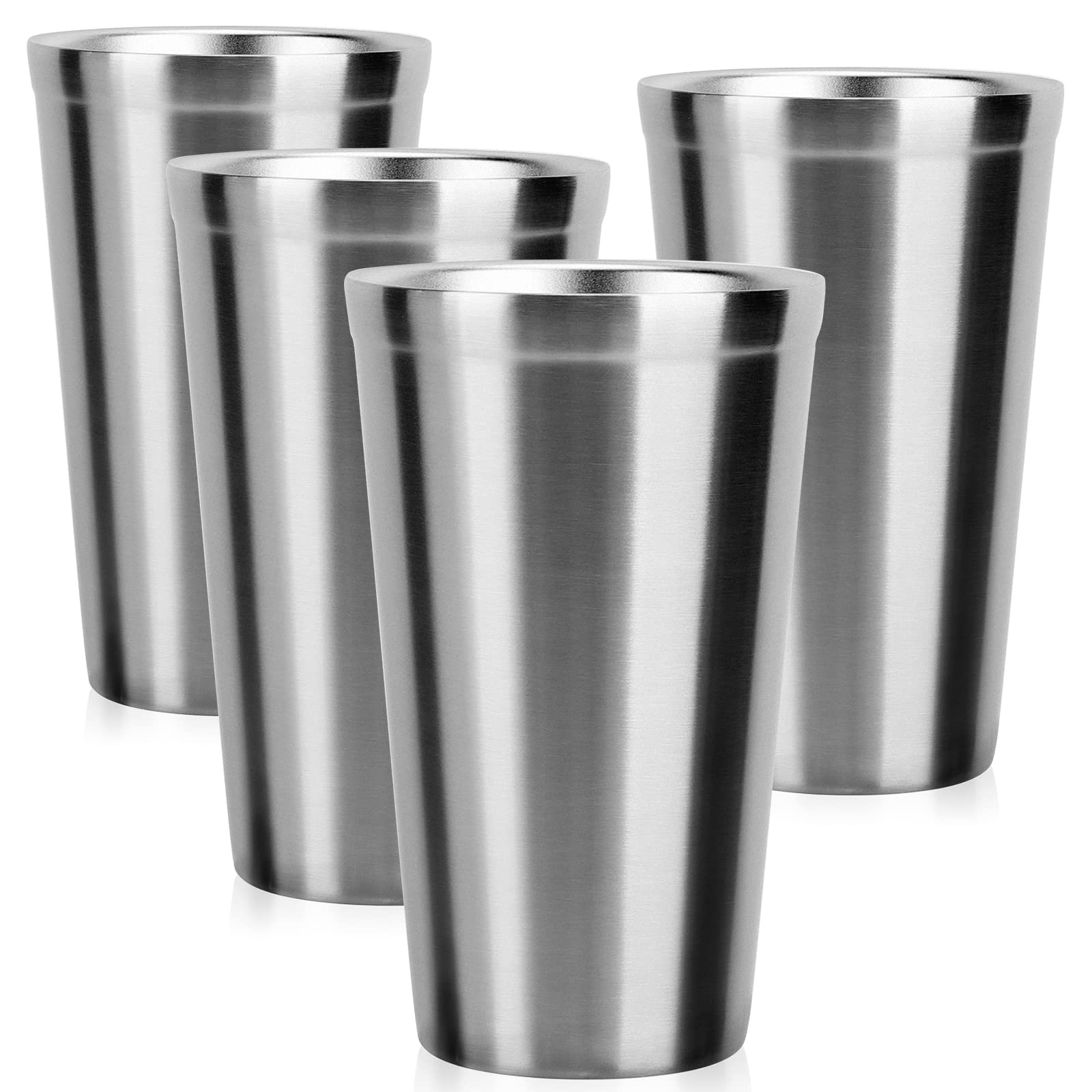 Beasea 16oz stainless steel cup stackable for easy storage and travel.