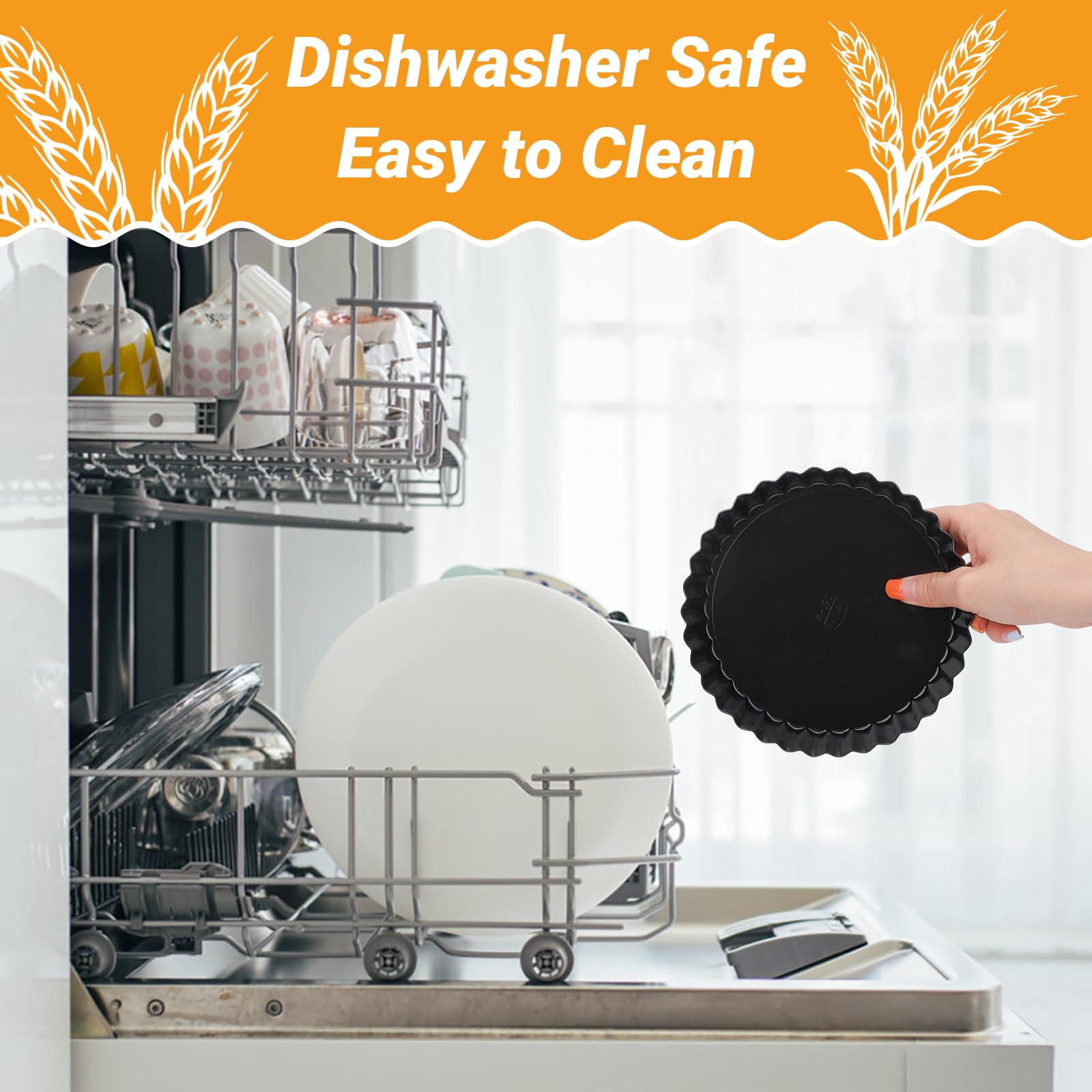 Beasea 4-pack mini tart pans for quiches and pies