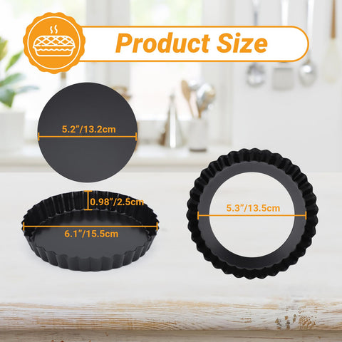 Beasea tart pan with fluted edge for decorative crusts