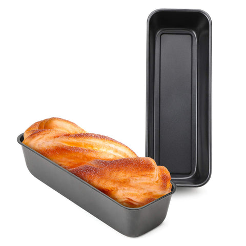 Beasea long loaf bread pan 12x4 inch set for uniform loaves