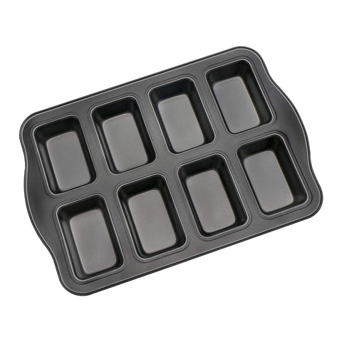 Beasea mini loaf pan 8-cavity for even baking and easy release.