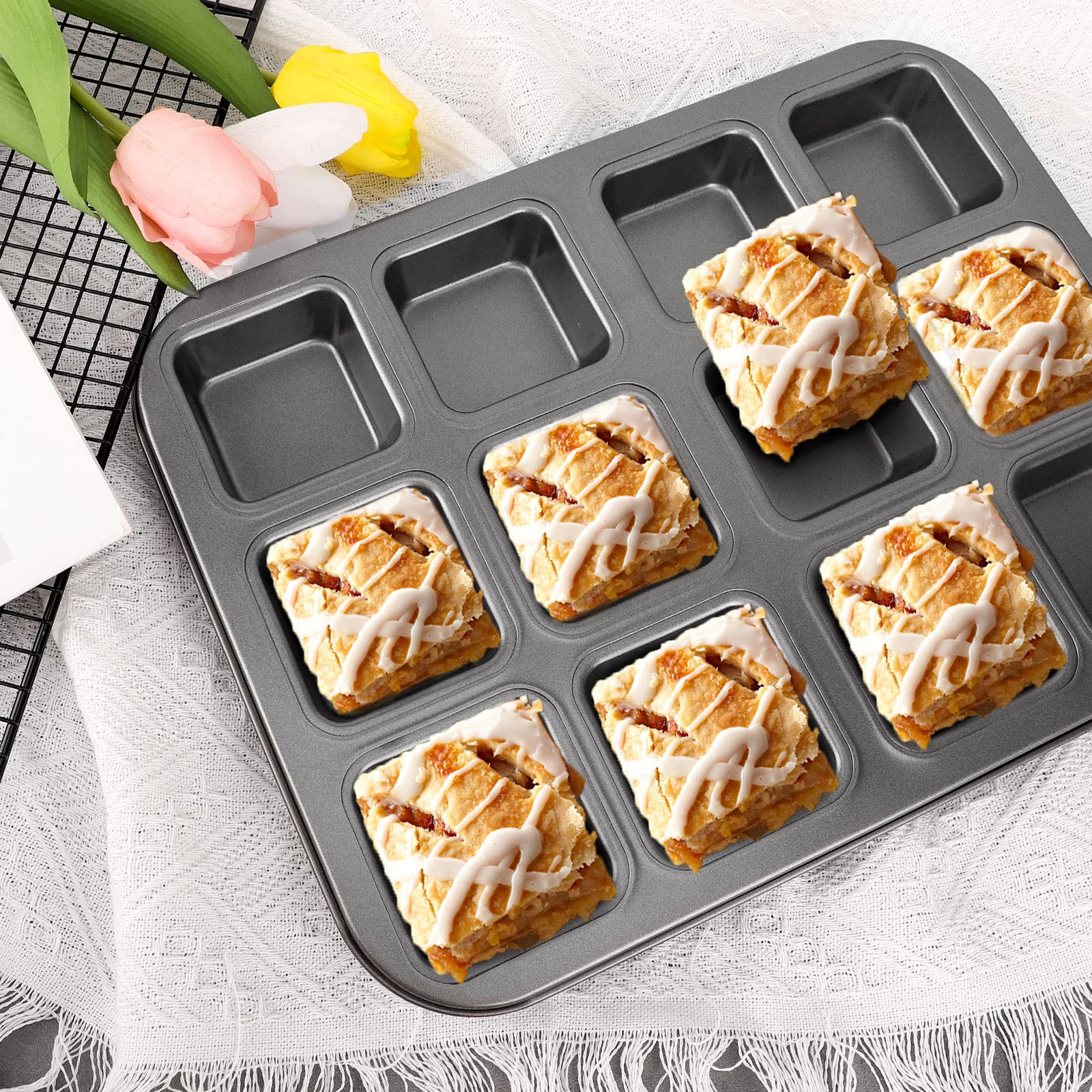 Beasea potluck baking pan compact 12-cup setup for gatherings