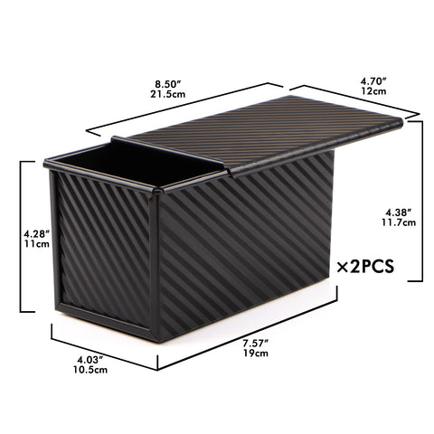 Beasea Pullman loaf pan designed for two loaf styles