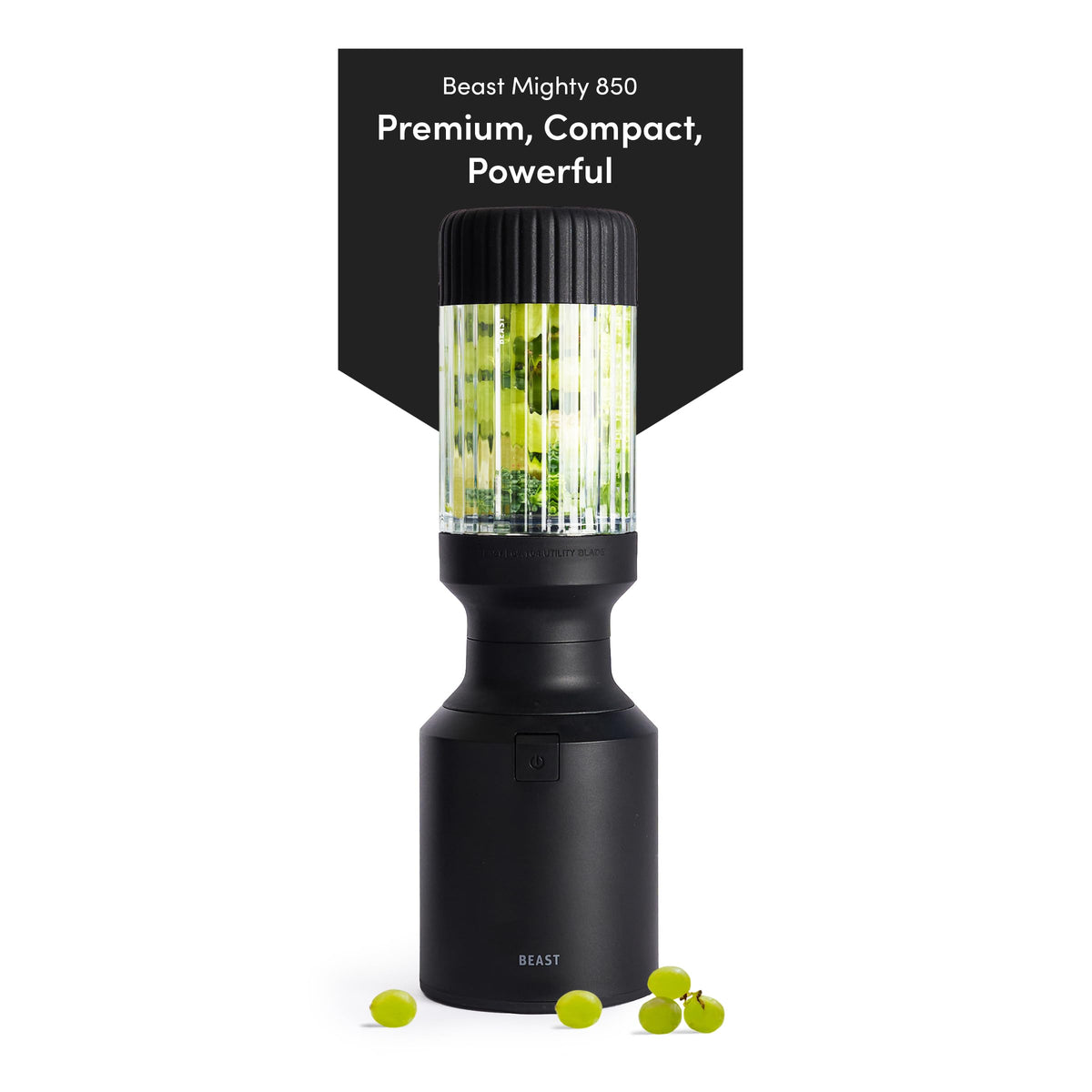 BEAST Mighty 850 blender base with blades ready to crush ice and frozen fruit