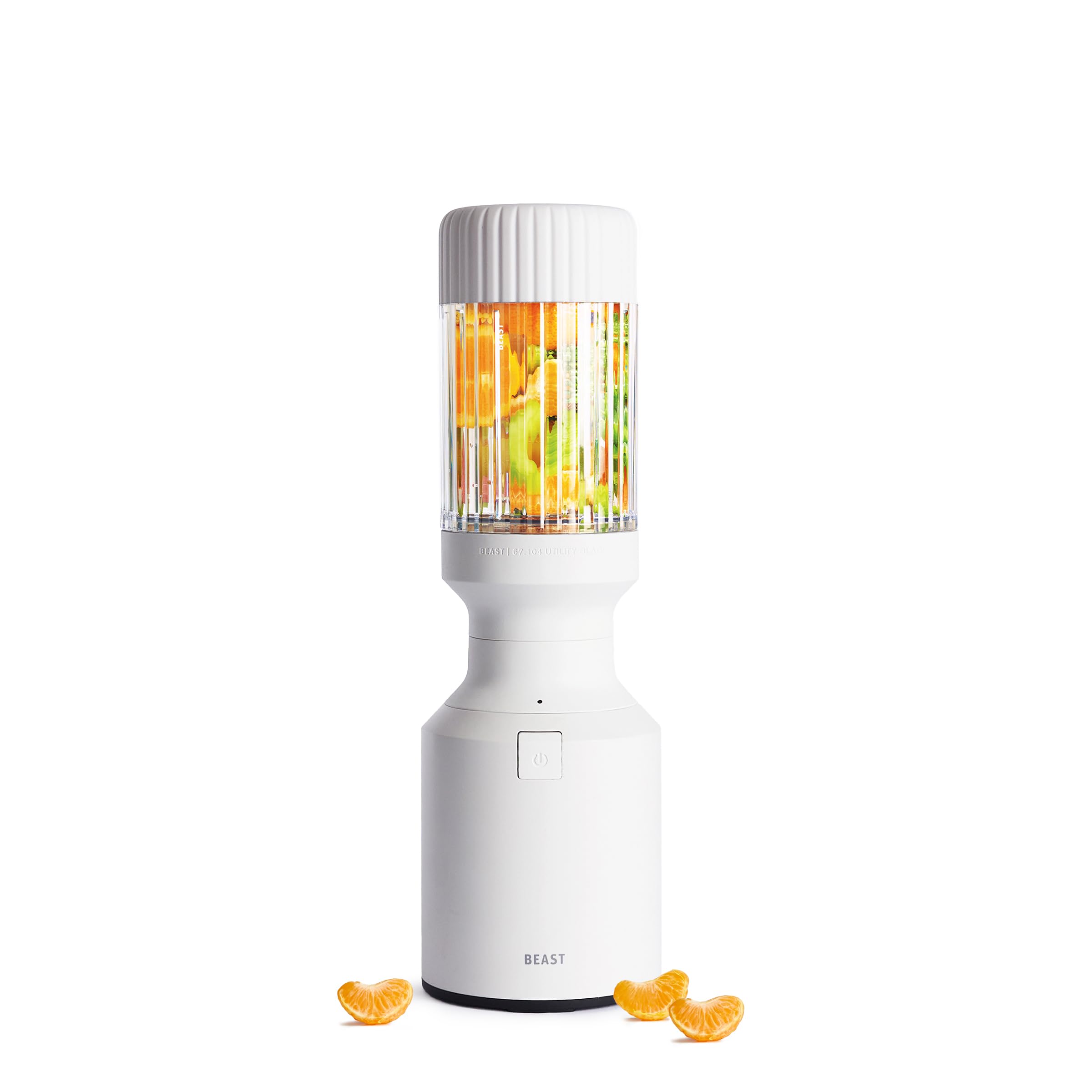 BEAST The Beast Mini Blender cloud white front view, compact space saver for small kitchens.