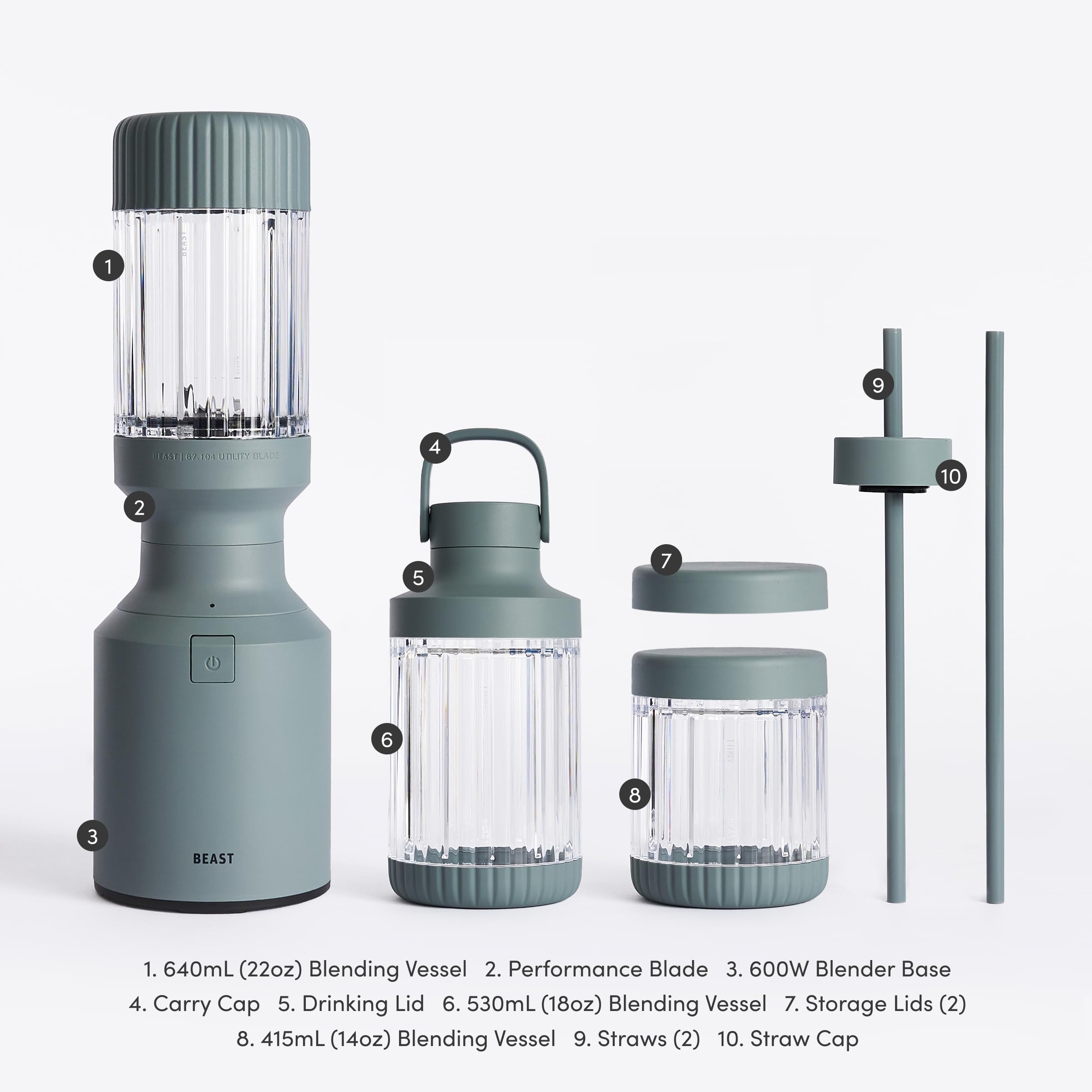 BEAST Mini Blender Plus ready on the counter for daily blending