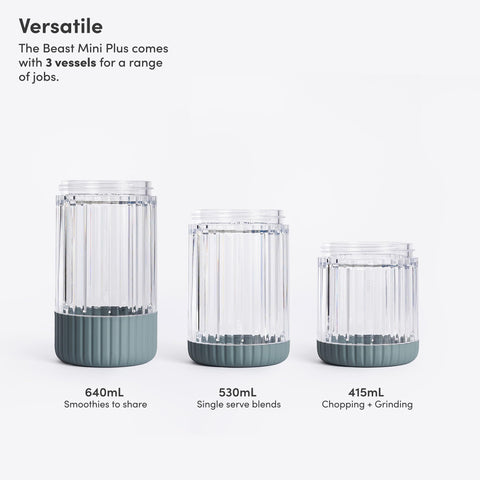 BEAST Mini Blender Plus straw cap and straws for sipping anywhere