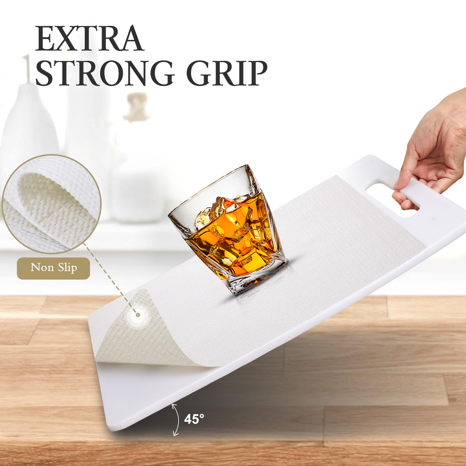 Beautysaid drawer liner white providing gentle grip to prevent sliding