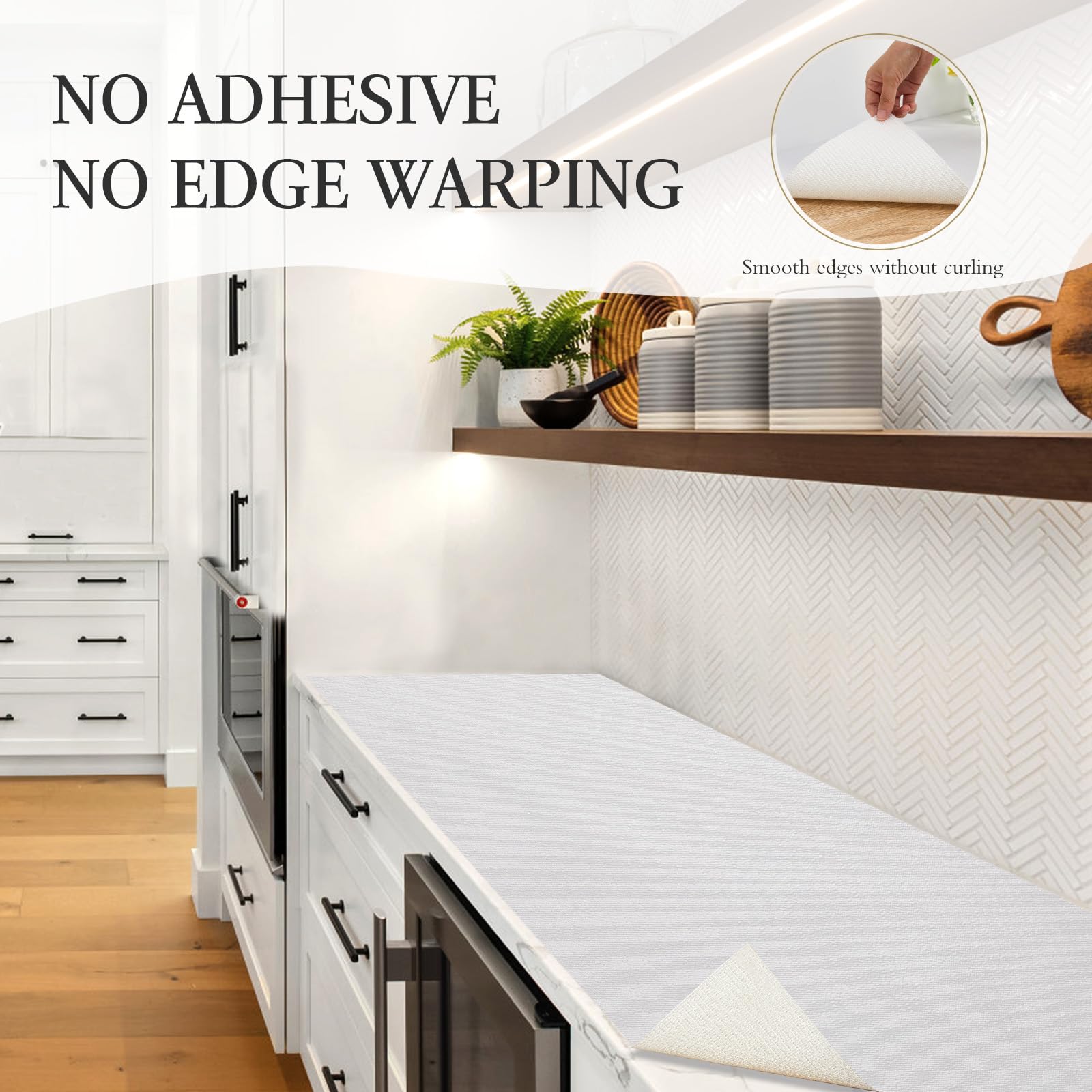 Beautysaid white cabinet liner brightens spaces while protecting surfaces
