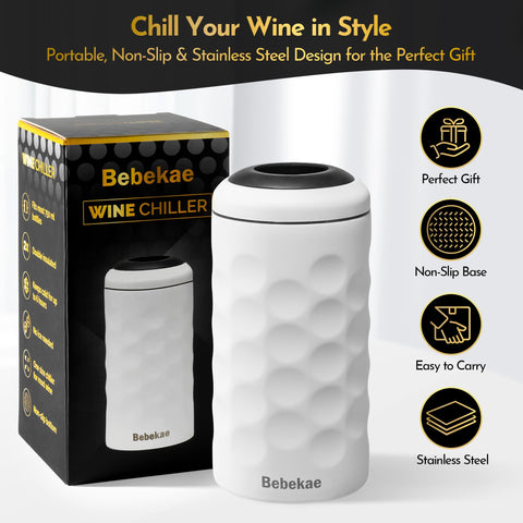 Bebekae elegant white finish adds style to any table.