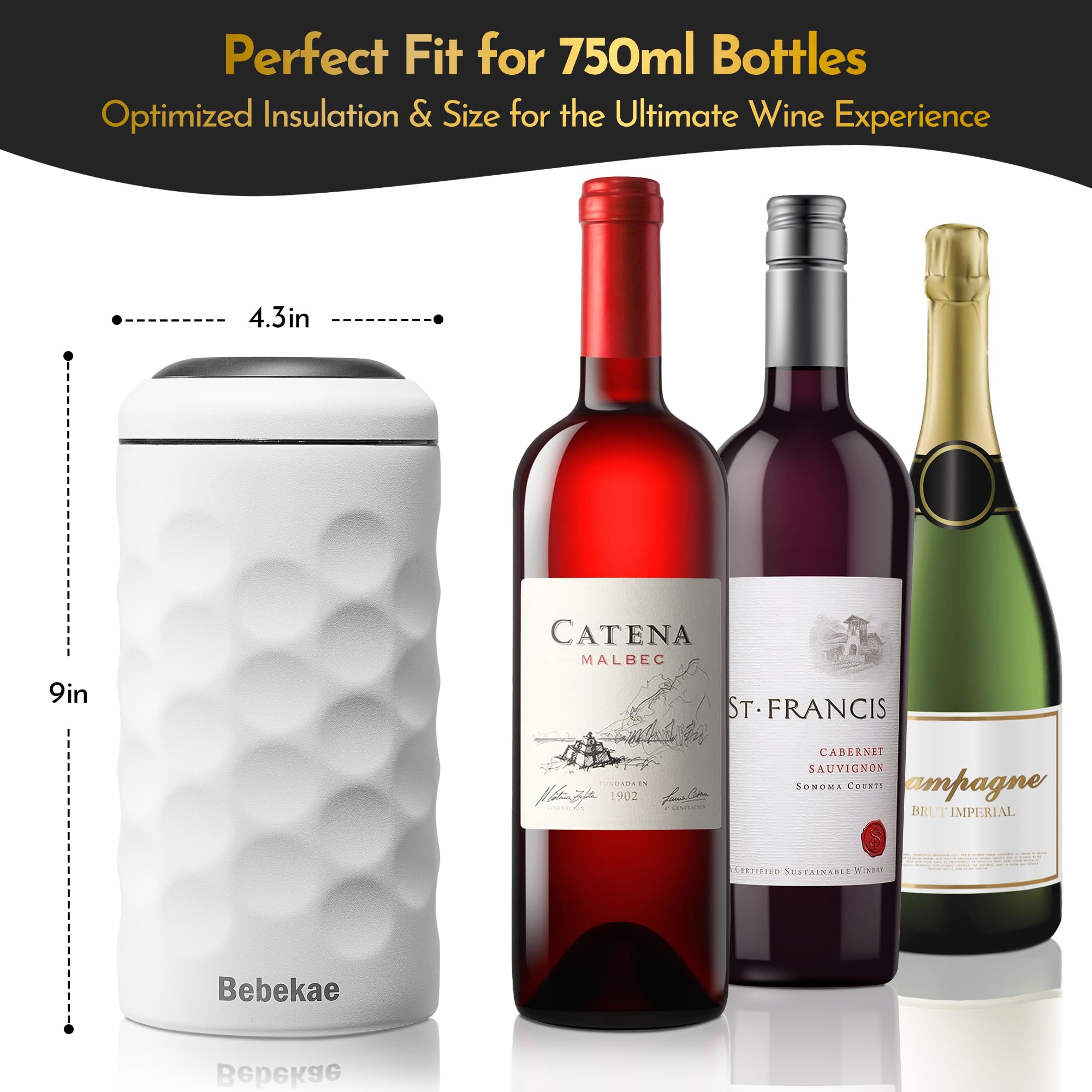 Bebekae bottle chiller base with non-slip feet protects surfaces and prevents slips.