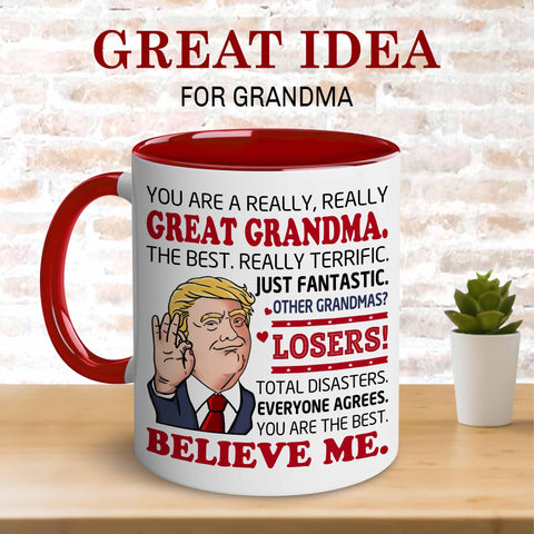 BECHUSKY Christmas gift mug for grandma, brightens tea time.