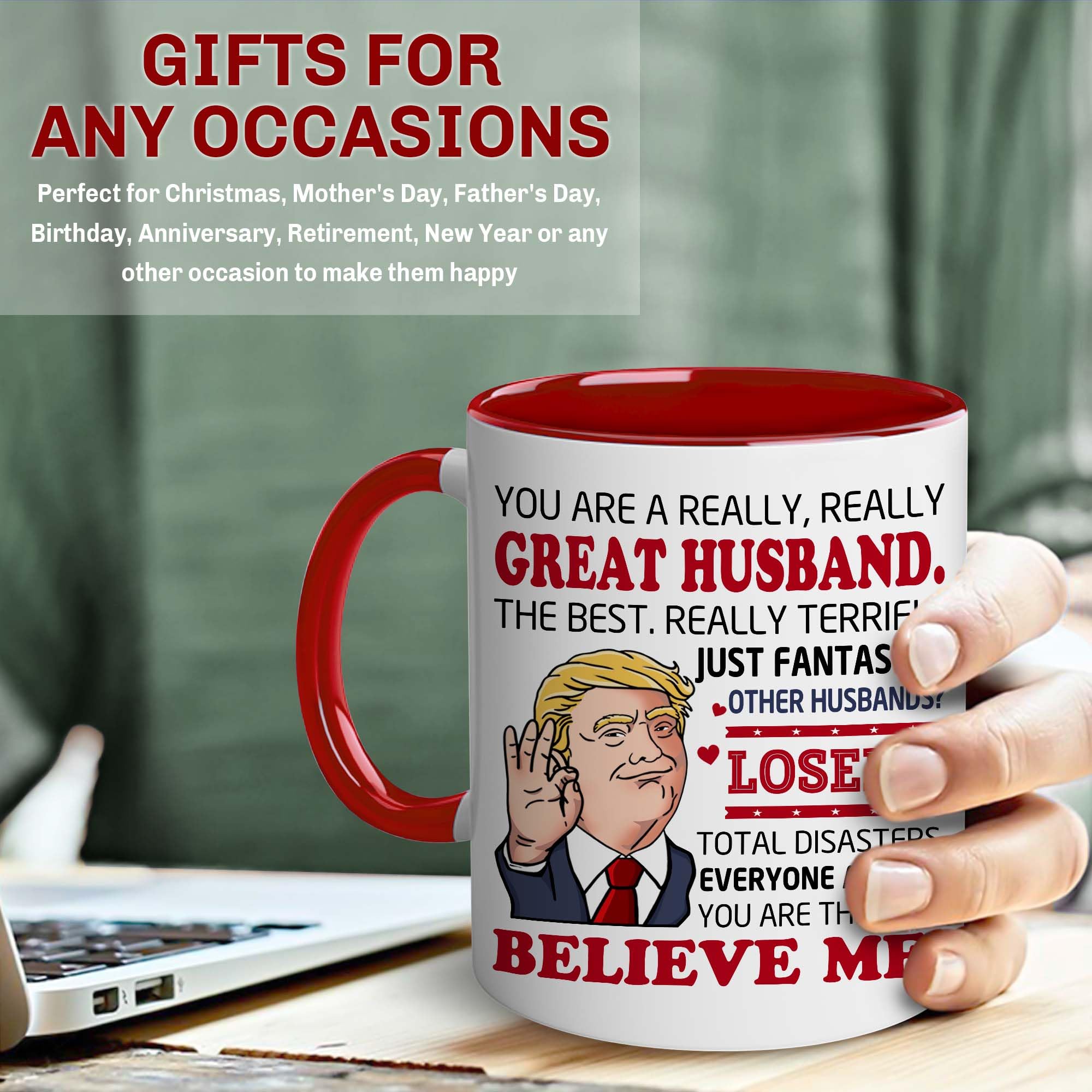 BECHUSKY durable husband mug stands up to daily use