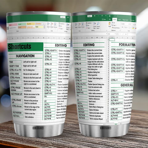 BECHUSKY spreadsheet gift tumbler, ideal for students and accountants on the move.