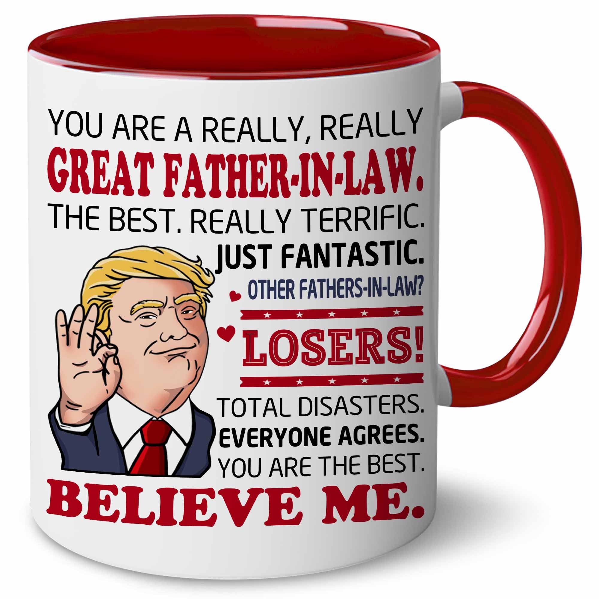 BECHUSKY Valentine mug with humorous design for father-in-law coffee moments